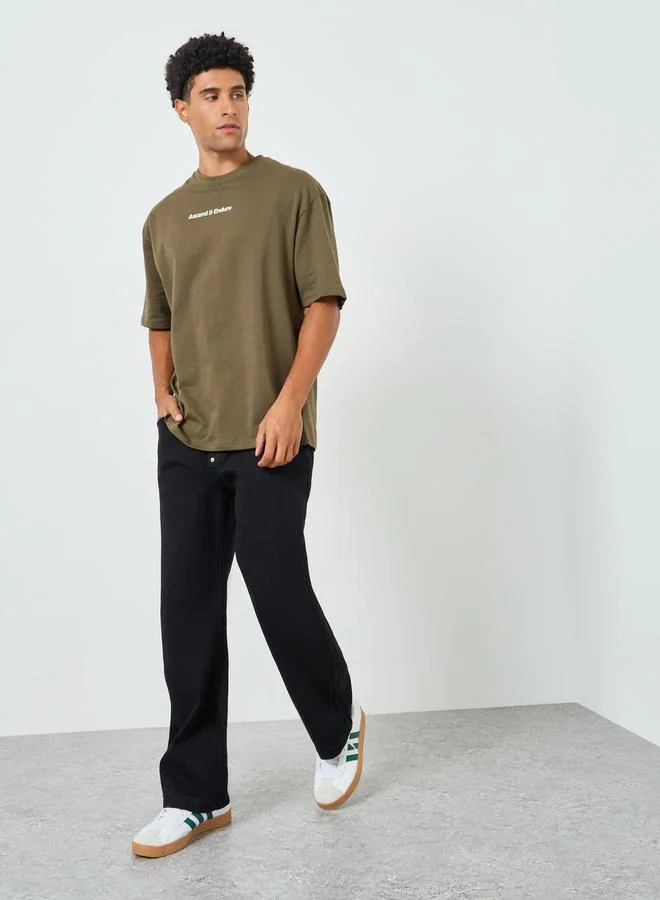 Men Black Solid Carpenter Fit Jeans